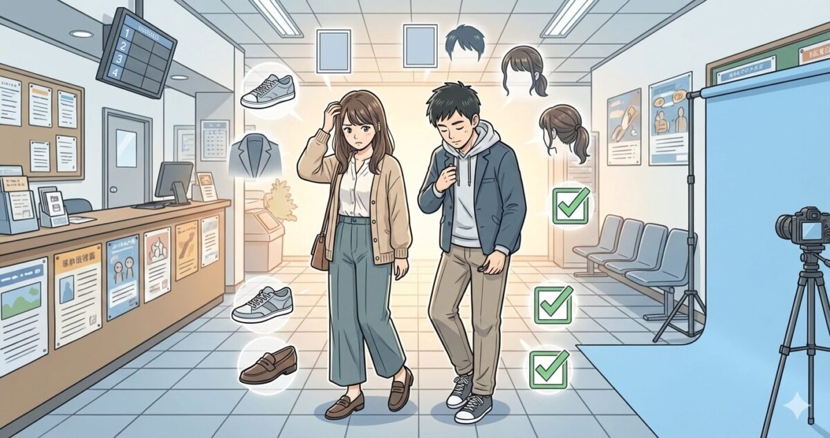 本免試験の服装と靴のルール【学科＆技能】免許写真の髪型も