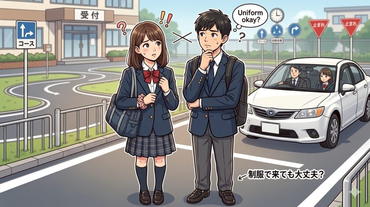 教習所に制服で行くのはOK?高校生の正しい服装ルール講座
