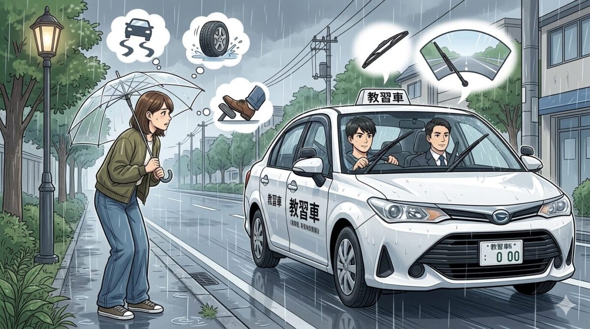 卒検が雨の日の場合に気をつけること4選！甘くなる可能性は？