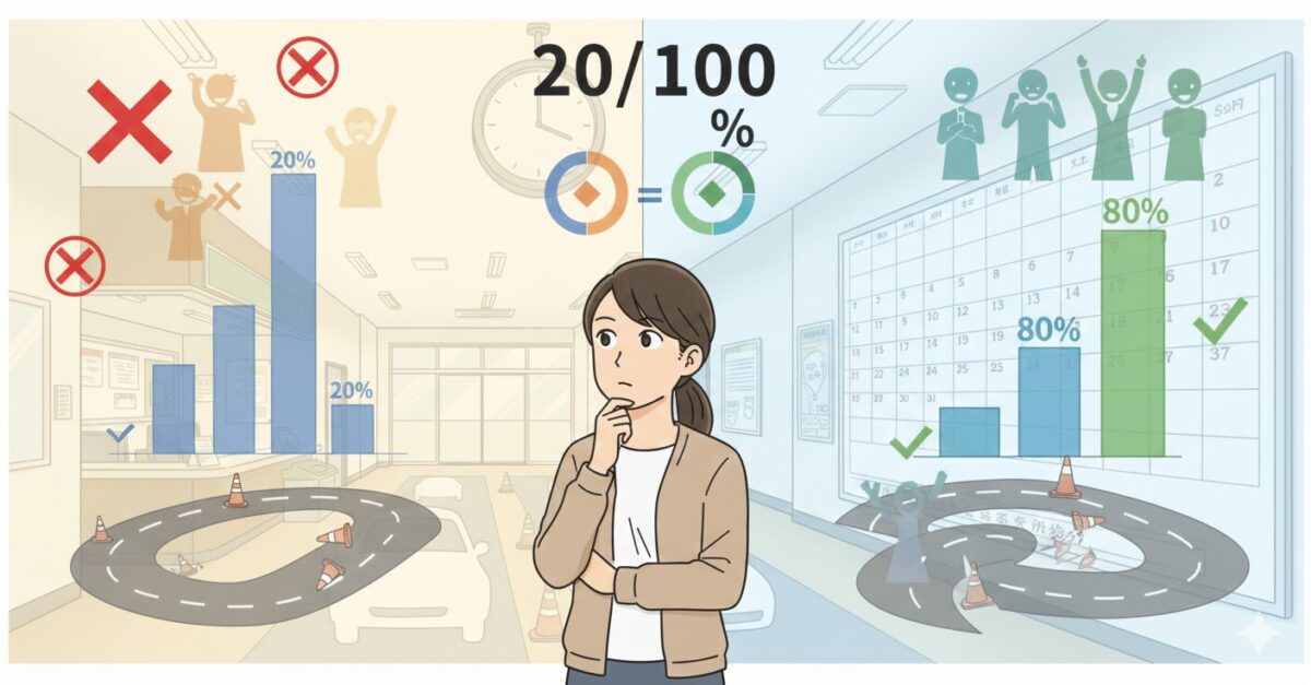 仮免に落ちるのは珍しい？落ちる確率20％は多いか少ないか